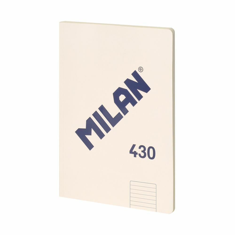 Milan Libreta Encolada Formato A4 Pautado 7mm - 48 Hojas De 95 Gr/M2 - Microperforado - Tapa Blanda - Color Beige