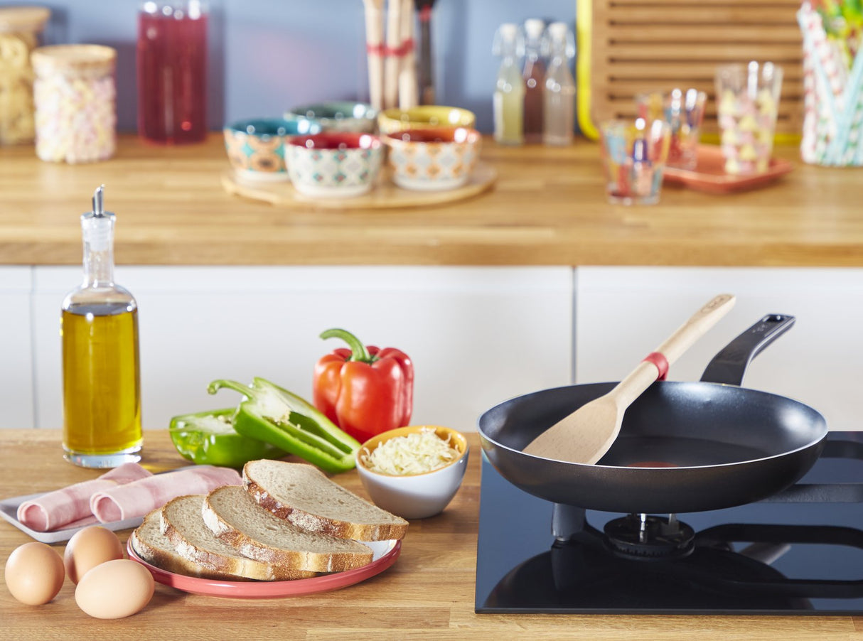 Tefal Easy Cook & Clean B5550633 Sartén Multiuso Negro Titanio, Aluminio, Thermo-Spot