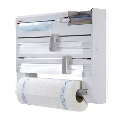 Leifheit 25723 Portarollo De Papel Soporte Para Toallas De Papel Colgado En Pared Blanco