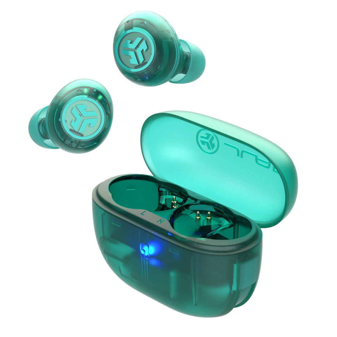 Auriculares Jlab Go Pop Anc True Wireless Stereo (Tws) Bluetooth Verde Azulado, Transparente