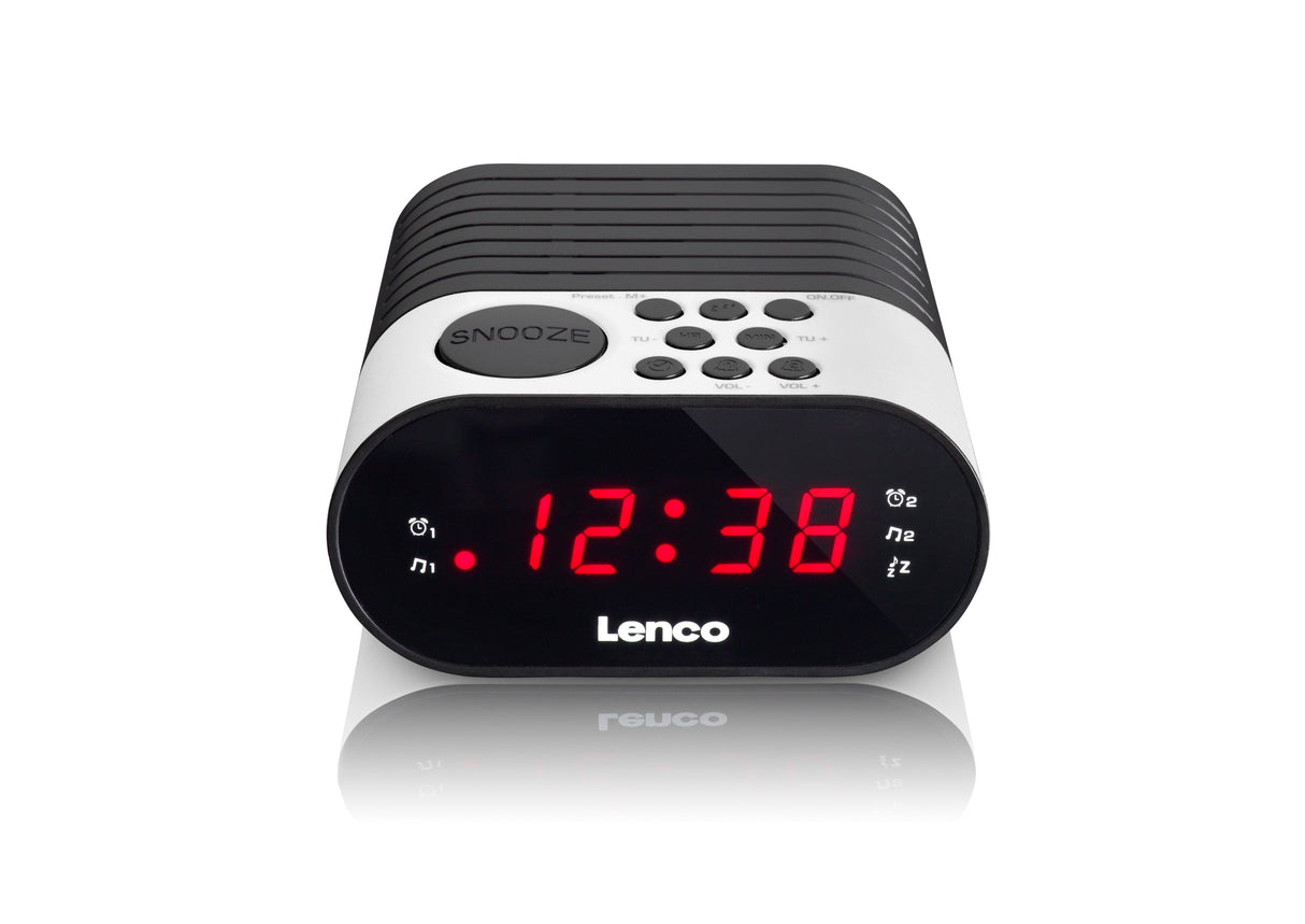 Lenco Cr-07 Radio Reloj Negro, Blanco
