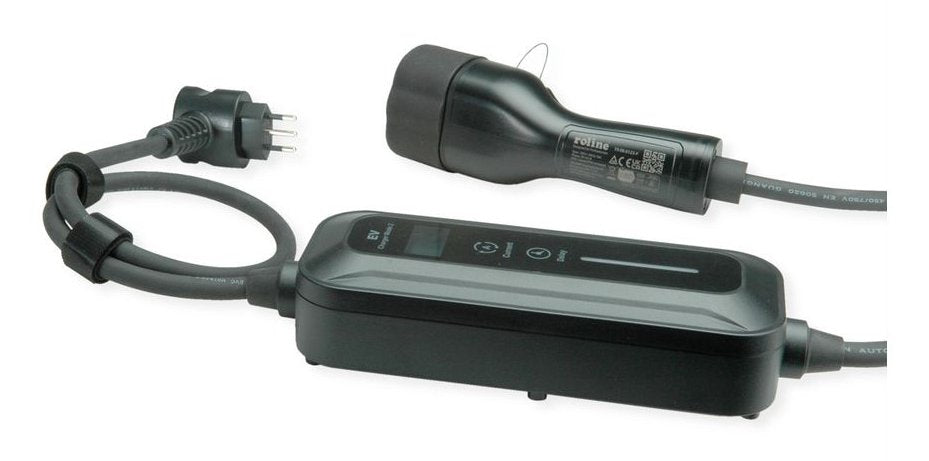 Roline Tragbares E-Auto Ladegert, Cei23-50 (It, Typ-L) & Typ2 Stecker, 1-Phasig, Mode 2, 16 A, 3,6 Kw, 3 M