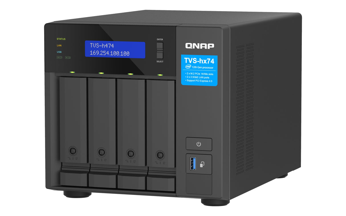 Qnap Nas Tvs-H474-Pt-8g