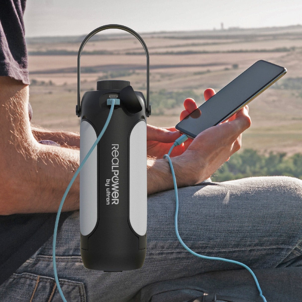 Realpower Led Outdoor Light 190,Solar,Negro,6.000mah