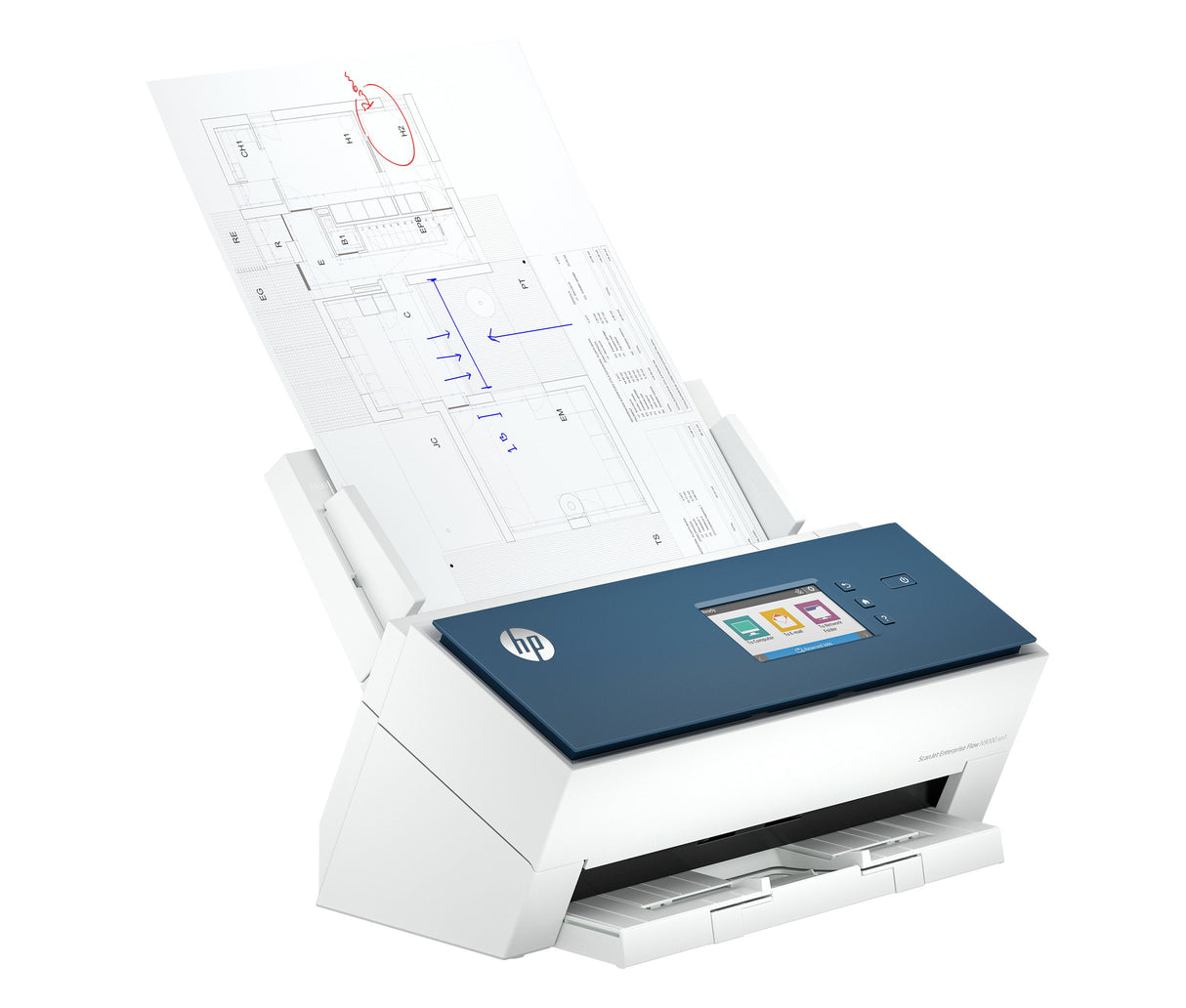 EAN 0198701400875 - HP ScanJet Enterprise Flow N9000 sn1 Escáner alimentado con hojas 600 x 600 DPI A3 Azul, Blanco imagen 2