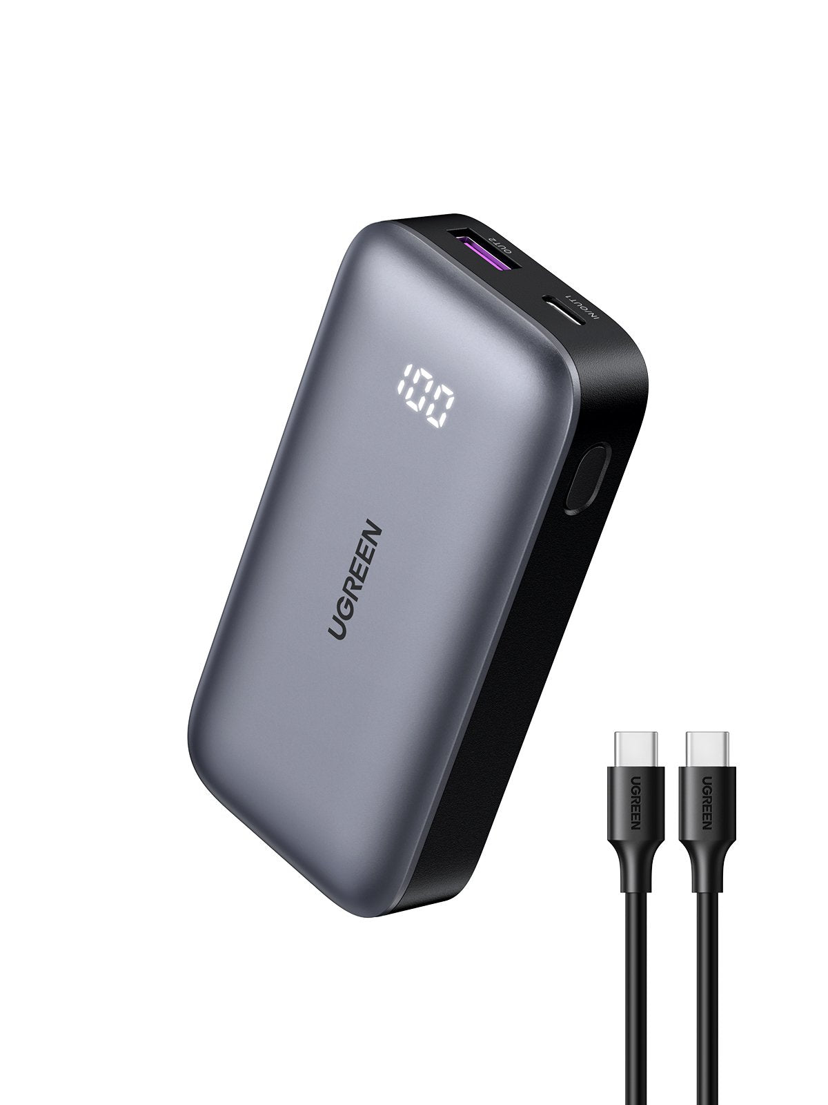 EAN 6941876221851 - Ugreen 10000mAh Mini Powerbank Quick Charging 30W Gris imagen 2