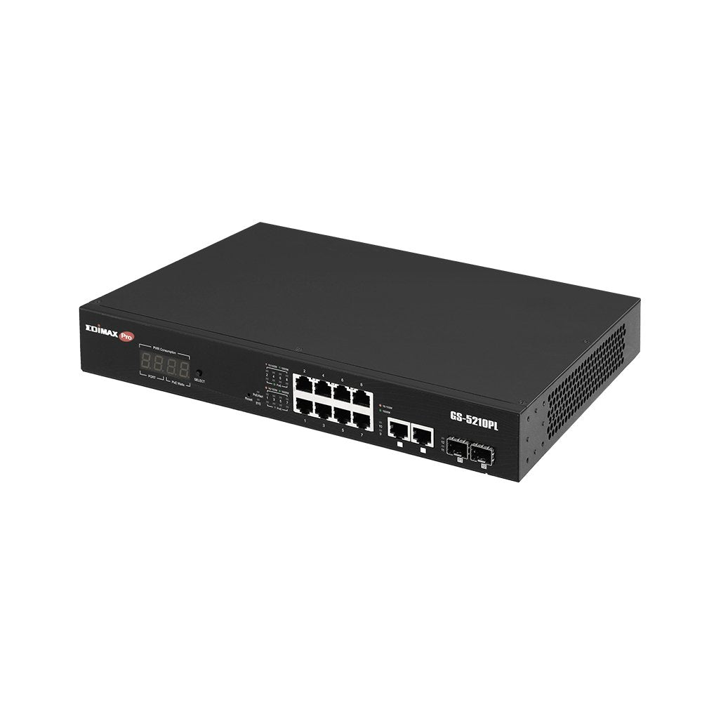 Edimax Pro Gs-5210pl Switch 10xgb Poe+ 2xsfp Surve