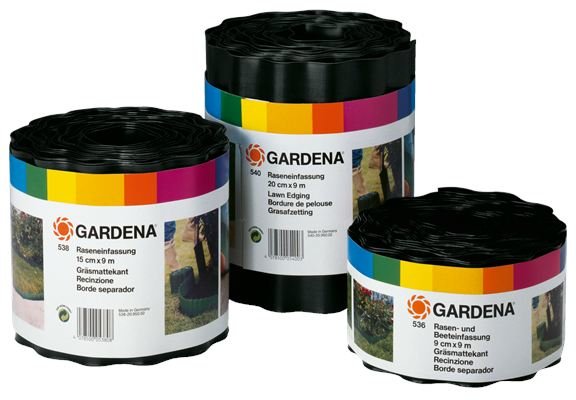Gardena 530-20 Cercadillo Para Césped De Plástico Negro 9m