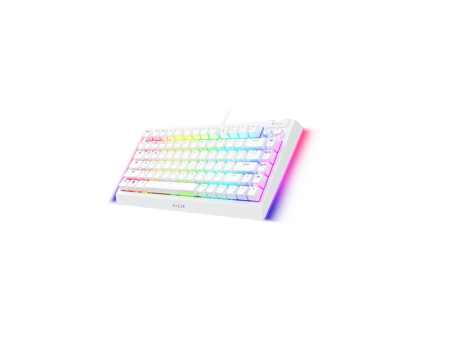 Teclado Razer Blackwidow V4 75% Blanco (Usa) (Rz03-05001700-R3m1)
