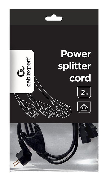 Cable De Alimentacion Gembird 230v 2m 2 Enchufes (Splitter En Y)