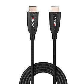 Cable Lindy Fibra Óptica Híbrido Hdmi 2.1 8k60 Negro, 10 Metros, Cable Aoc 38510