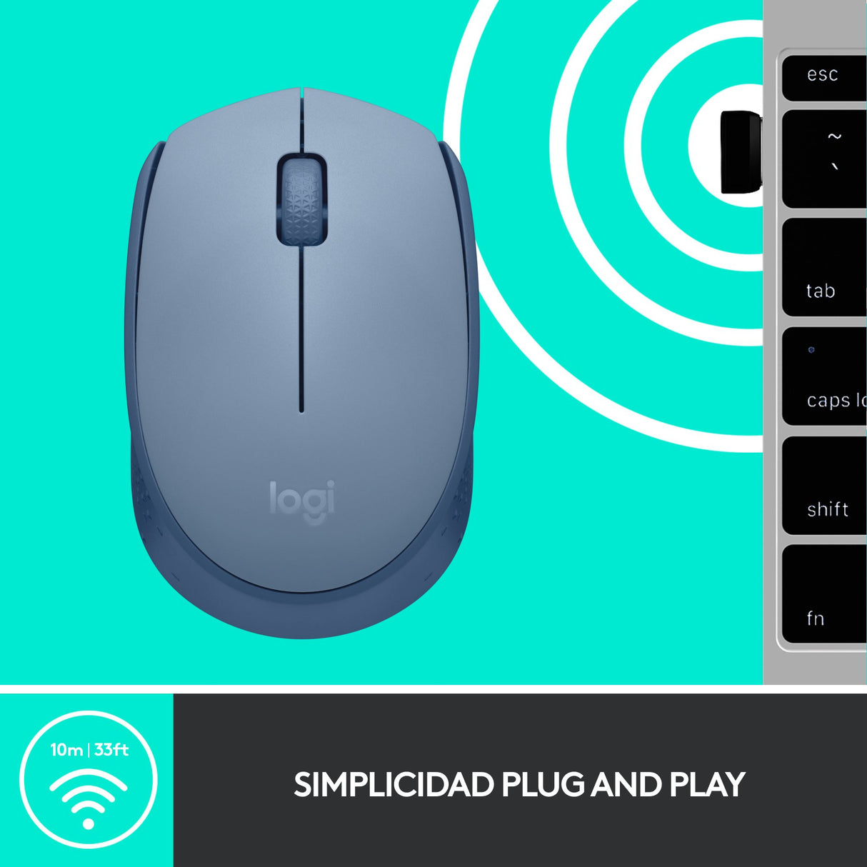 EAN 5099206108776 - Logitech 910-006866 ratón Oficina Ambidextro RF inalámbrico Óptico imagen 9