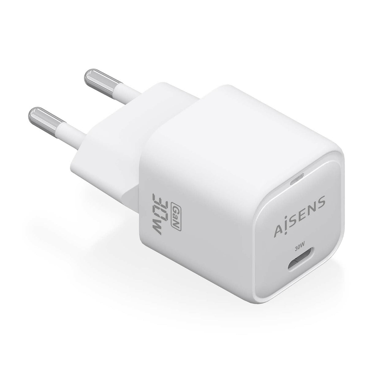 Aisens Cargador Gan 30w, 1xusb-C Pd3.0 Qc4.0, Blanco