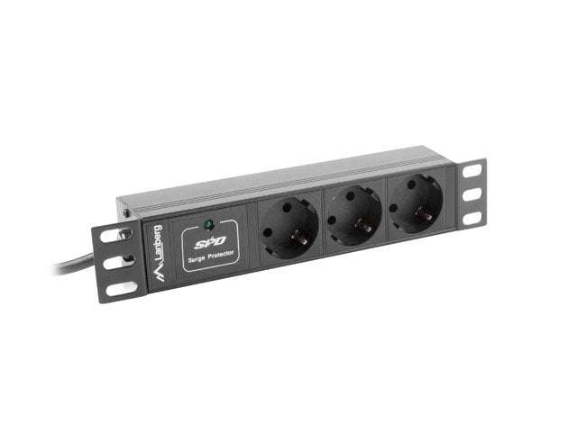 EAN 5901969416787 - Lanberg PDU-03F-0200-BK unidad de distribución de energía (PDU) 3 salidas AC 1U Negro imagen 1