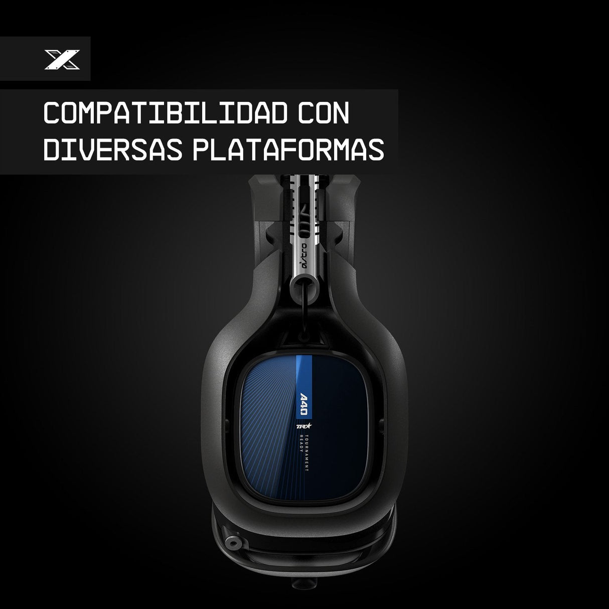 Auriculares Astro Gaming A40 Tr Juego Negro, Azul, Plata