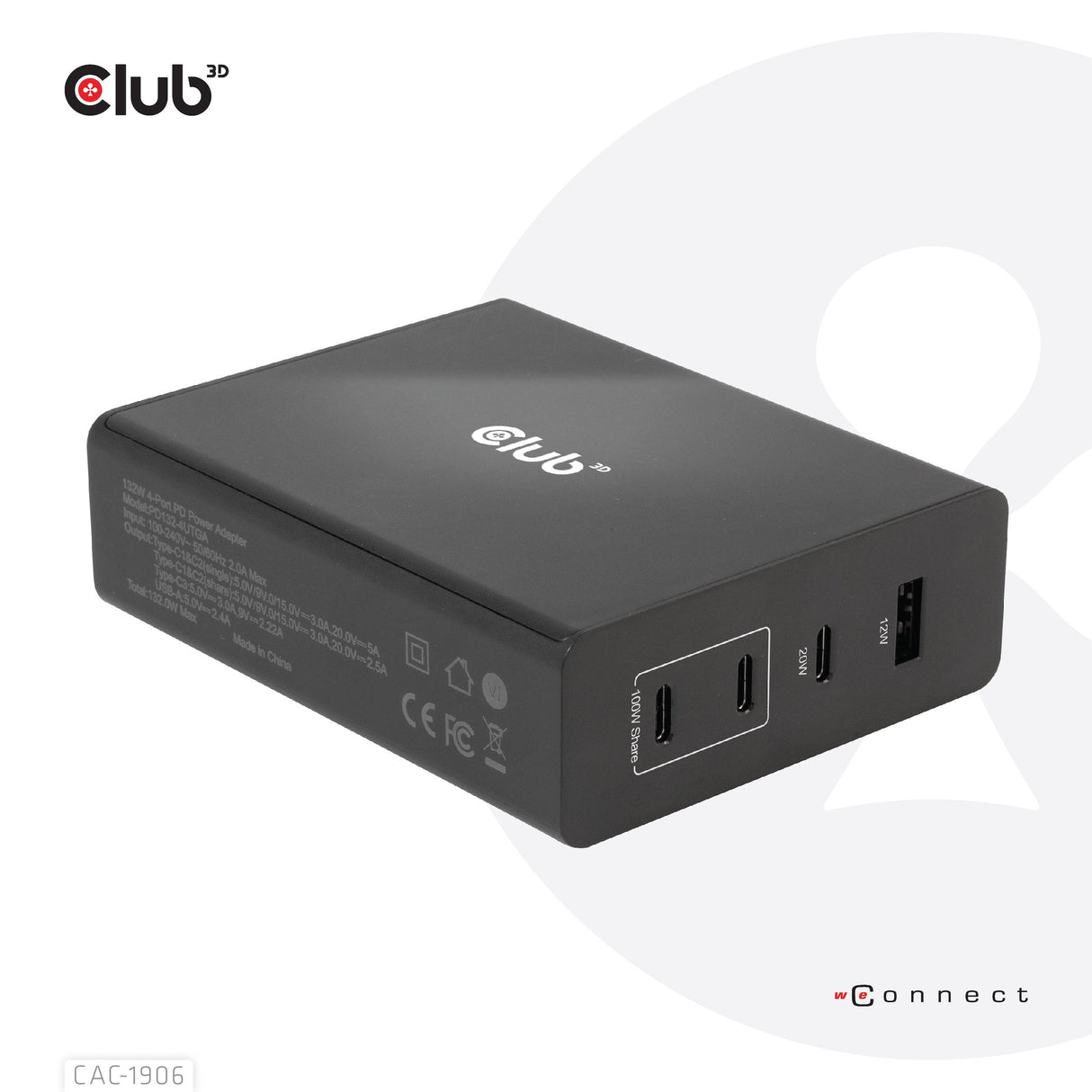 EAN 8719214472276 - CLUB3D CAC-1906 cargador de dispositivo móvil Universal Negro CC Interior imagen 2