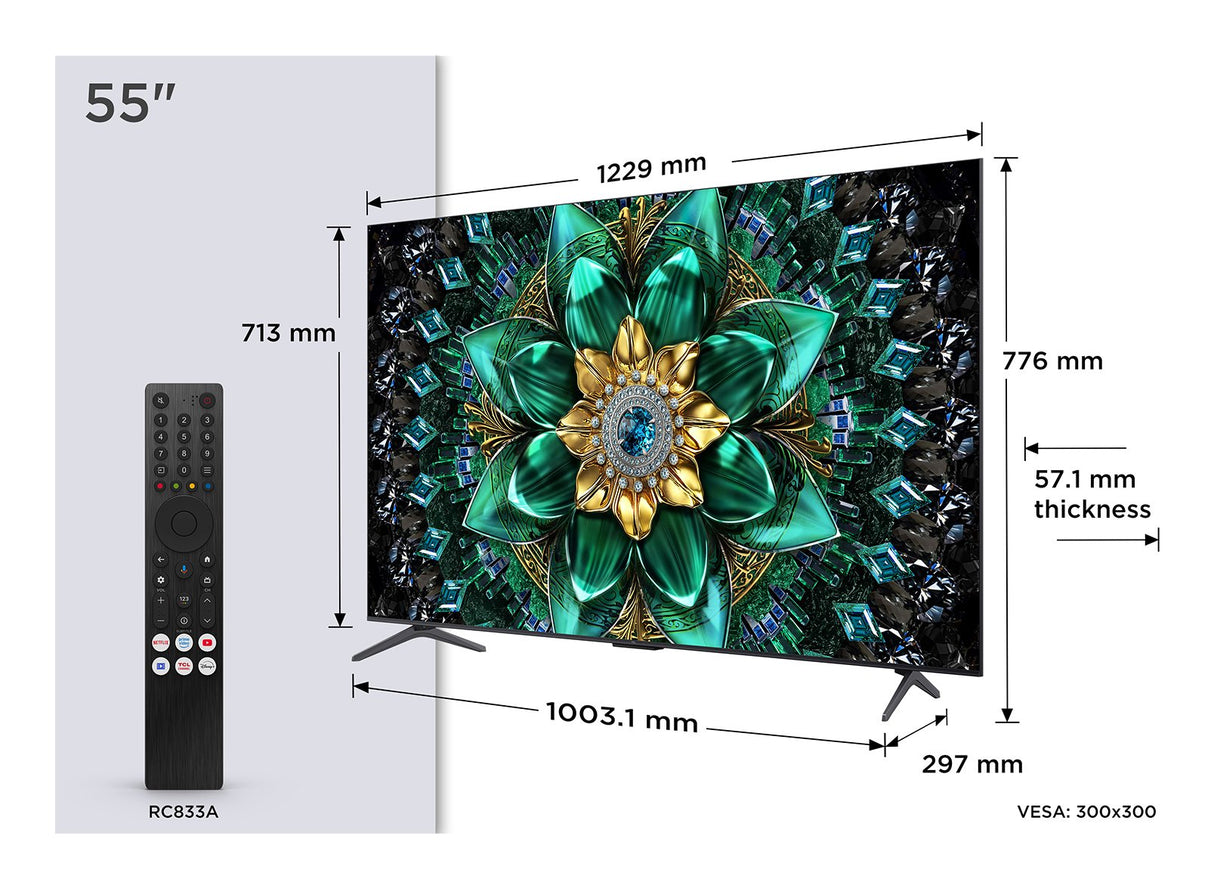 Tcl Q6c 55q6c Televisor 139,7 Cm (55") 4k Ultra Hd Smart Tv Wifi Metálico