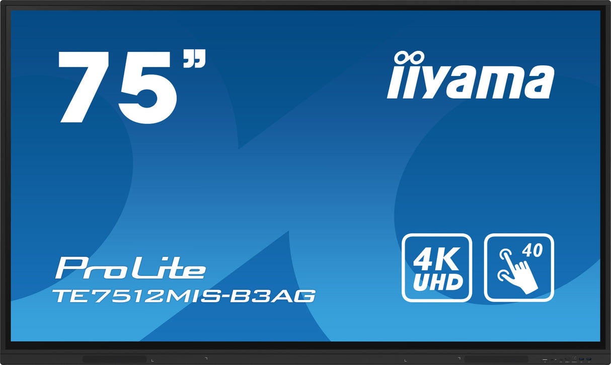 EAN 4948570123704 - iiyama TE7512MIS-B3AG pantalla de señalización Diseño de quiosco 190,5 cm (75") LCD Wifi 400 cd / m² 4K U imagen 1