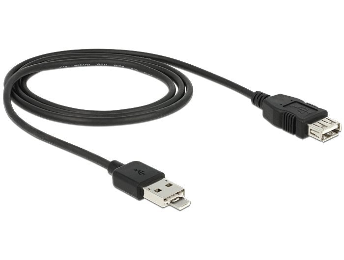 Delock Cable Combinado Usb 2.0 Tipo A + Micro-B Macho Usb 2.0 Tipo A Hembra Otg De 1 M