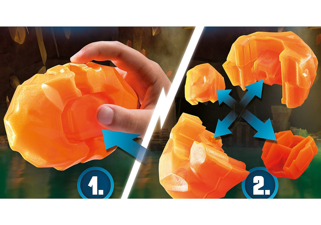 Playmobil 71082 Dragons: The Nine Realms - Plowhorn & D''Angelo, Konmruktionsspielzeug 71082