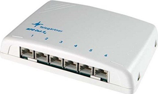 Patch Panel 6xtp, Cat6a, 250mhz, De Superficie, Blanco Alpino, Apilable,