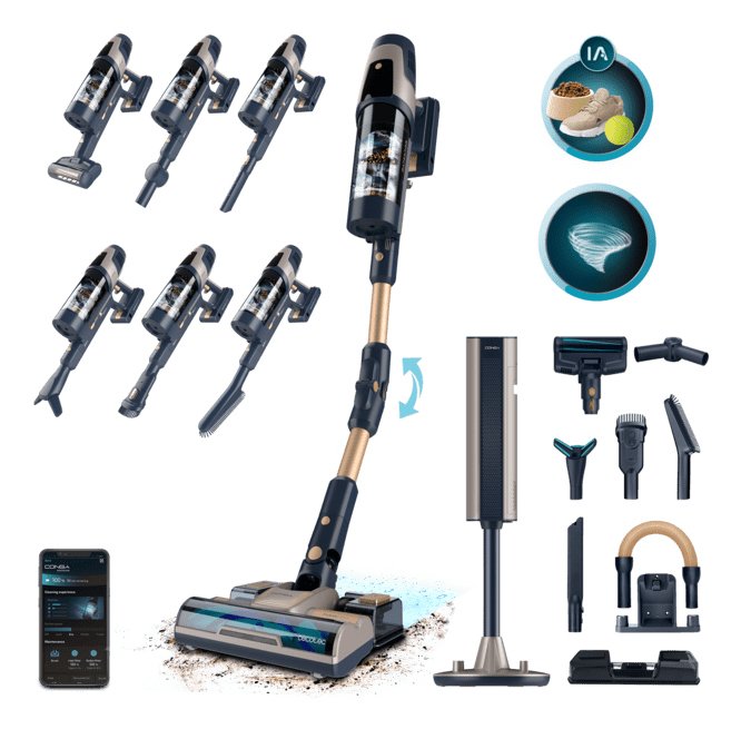 EAN 8435771930621 - Cecotec Conga Rockstar 11500 Odyssey Station Connected IA Aspiradora escoba 2 en 1 Batería Secar HEPA Sin imagen 20