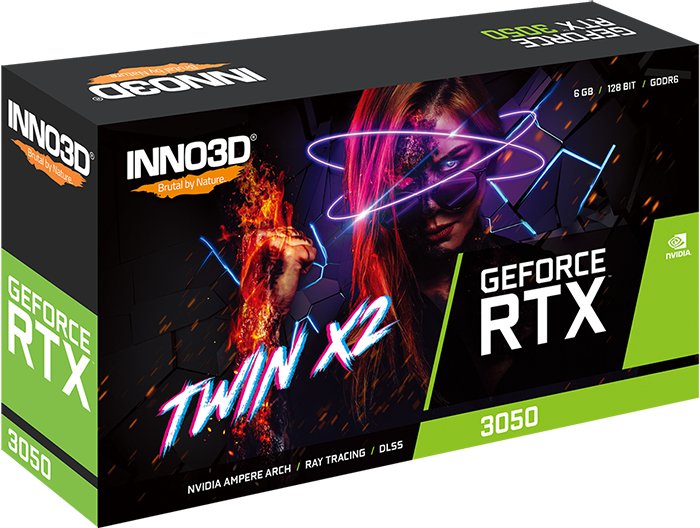 EAN 0835168004061 - INNO3D GeForce RTX 3050 Twin X2 NVIDIA 6 GB GDDR6 imagen 2