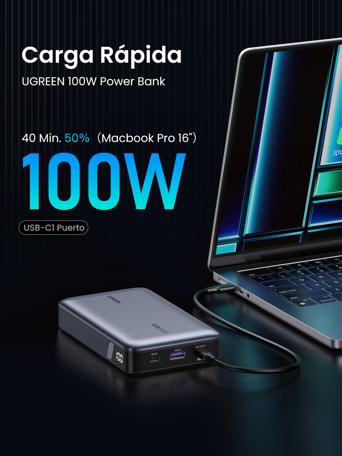 Ugreen 20000mah Powerbank Pd 100w