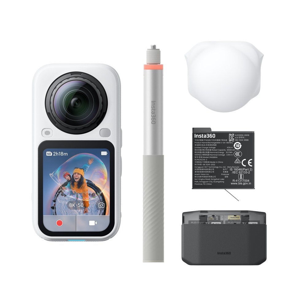 Cámara De Acción Insta 360 X6 Essentials Bundle - Artic White
