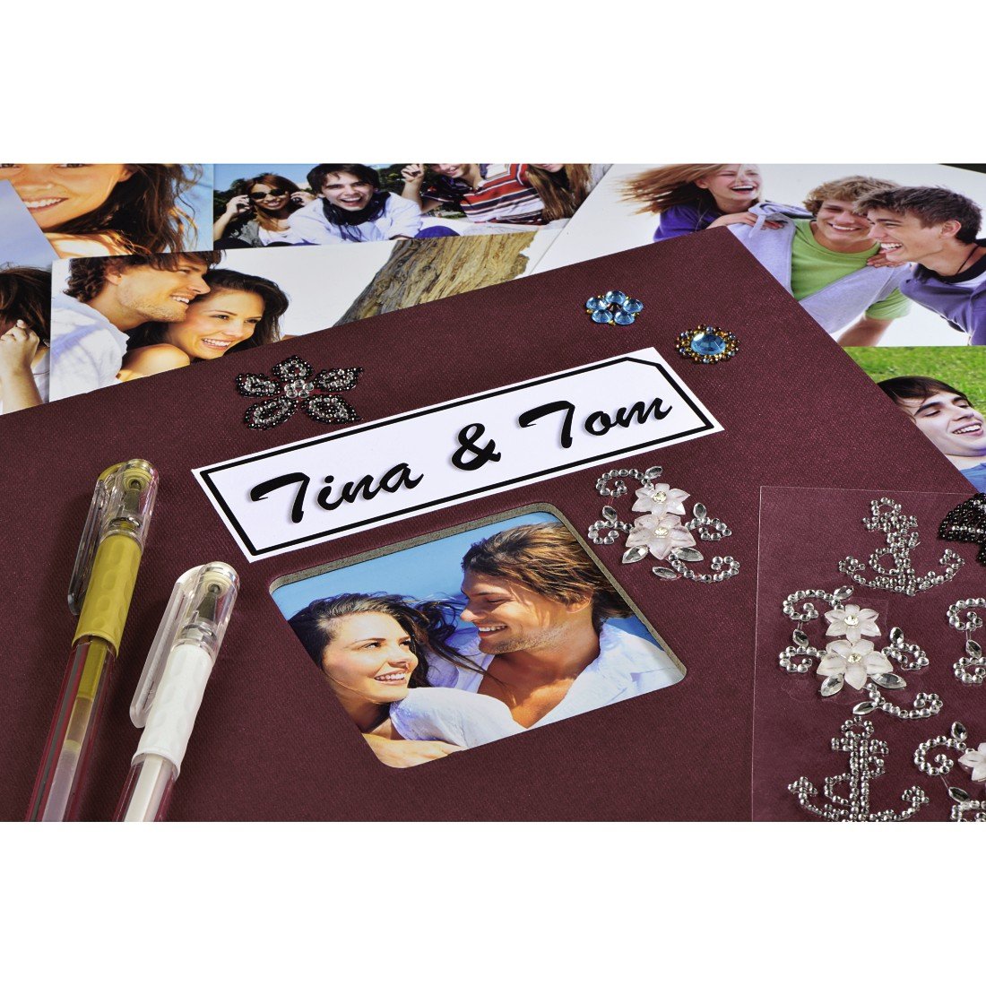 Hama Fine Art Espiral Burdeos 36x32 50 Páginas Blancas 1967