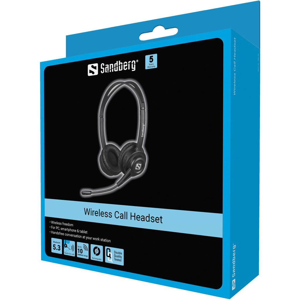 Sandberg Bluetooth Call Headset Auriculares Inalámbrico Diadema Música/Uso Diario Negro