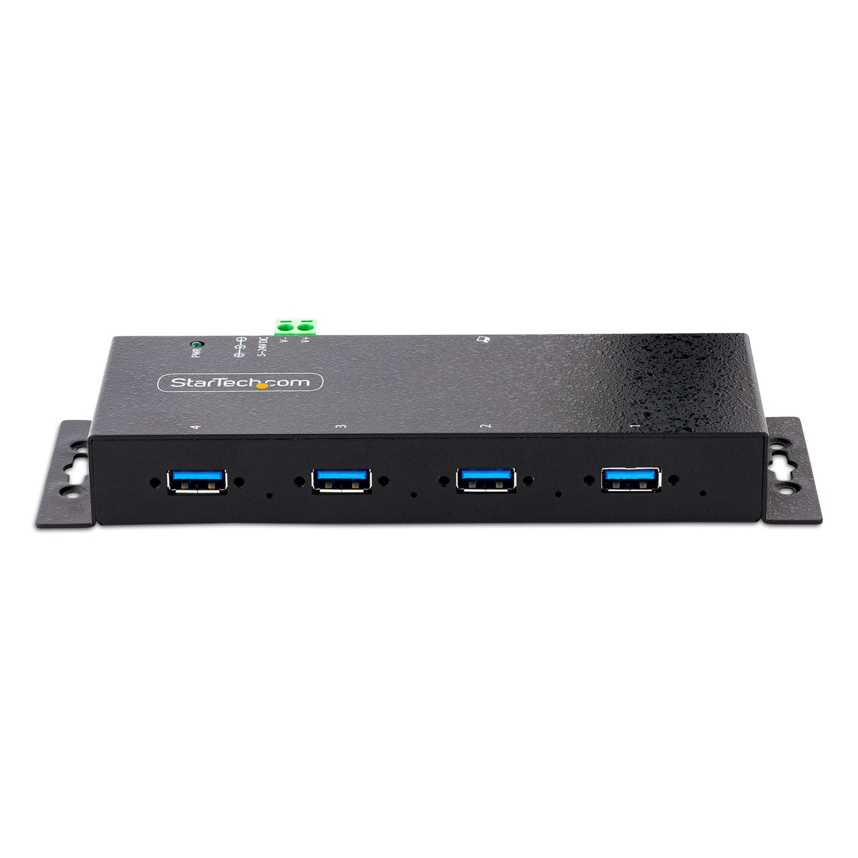 Startech Hub Industrial Usb 3.0 De 5gbps De 4 Puertos - Concentrador Usb Con Protección De Picos Y Descargas Esd - Ladrón Usb-A De Montaje En Pared/Escritorio/Din