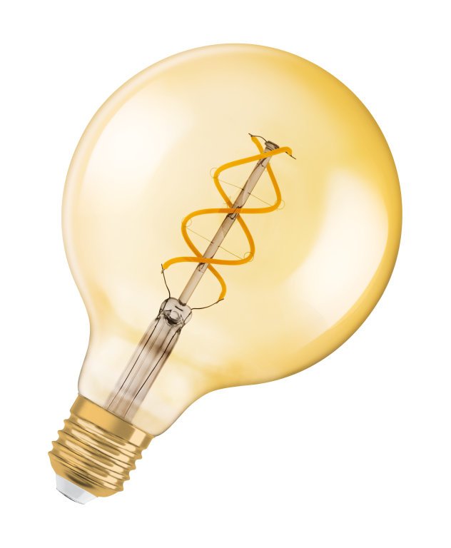 Ledvance Osram Vintage 1906 - Bombilla Con Led-Filament - Form: Kugel - Transparente Finish - E27 - 4 W (Equivalente 28 W)
