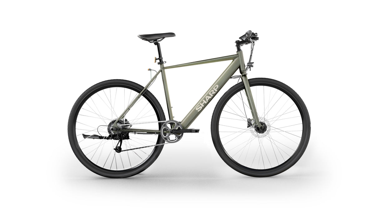 Sharp Gravel E-Bike 250w Motor App 70km GrN Glanz
