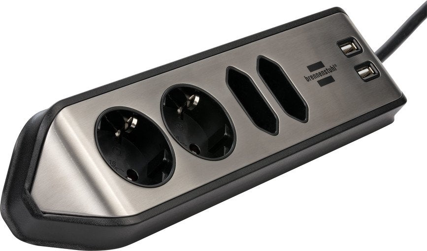 EAN 4007123668076 - Brennenstuhl 1153590410 base múltiple 2 m 4 salidas AC Interior Negro, Plata imagen 13