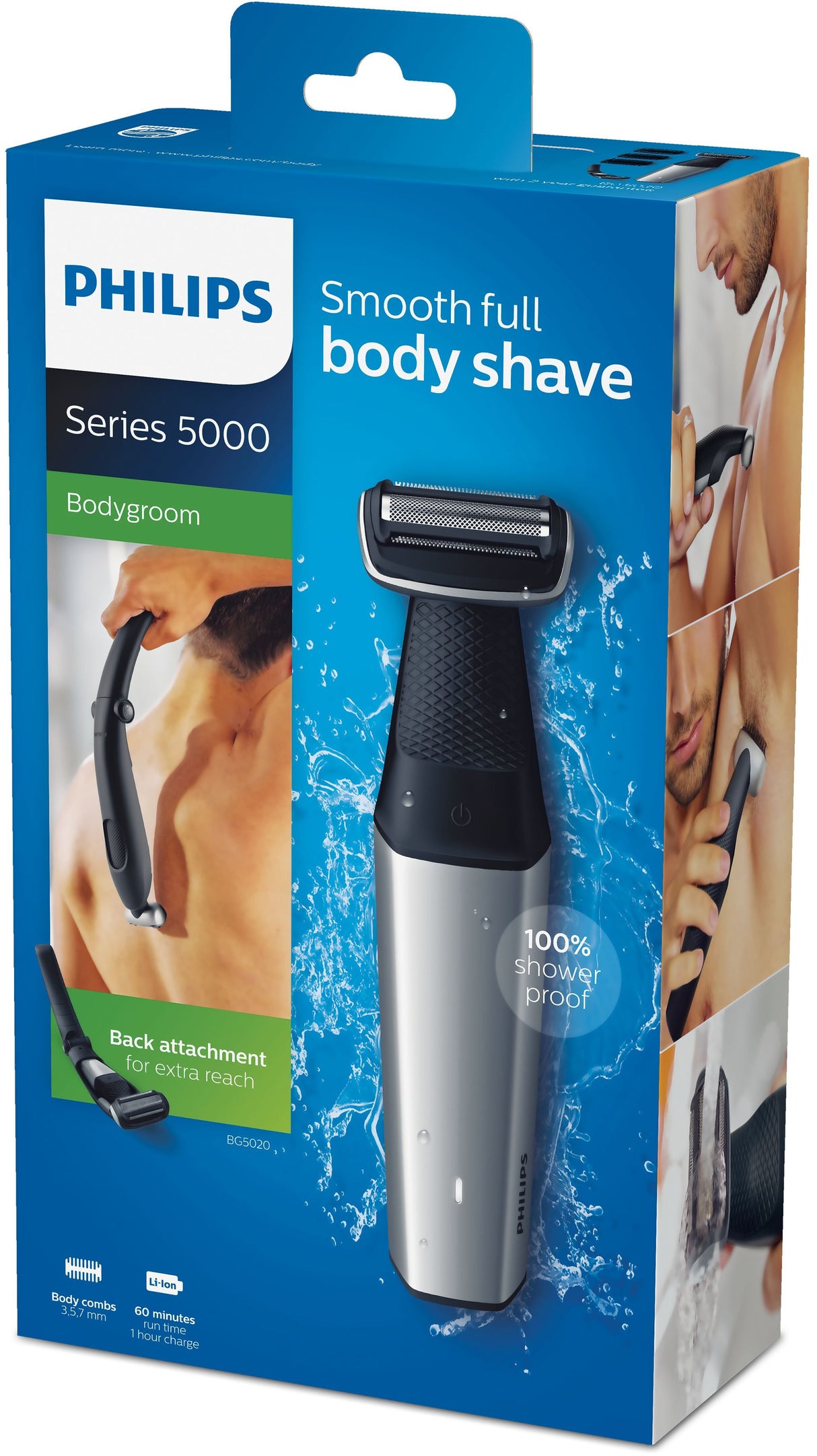 EAN 8710103843818 - Philips BODYGROOM Series 5000 BG5020/15 afeitadora corporal Negro, Gris imagen 4