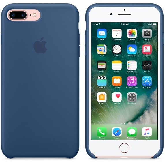Apple Case Iphone 7 Plus Silicone Case Ocean Blue Mmqx2zm-A