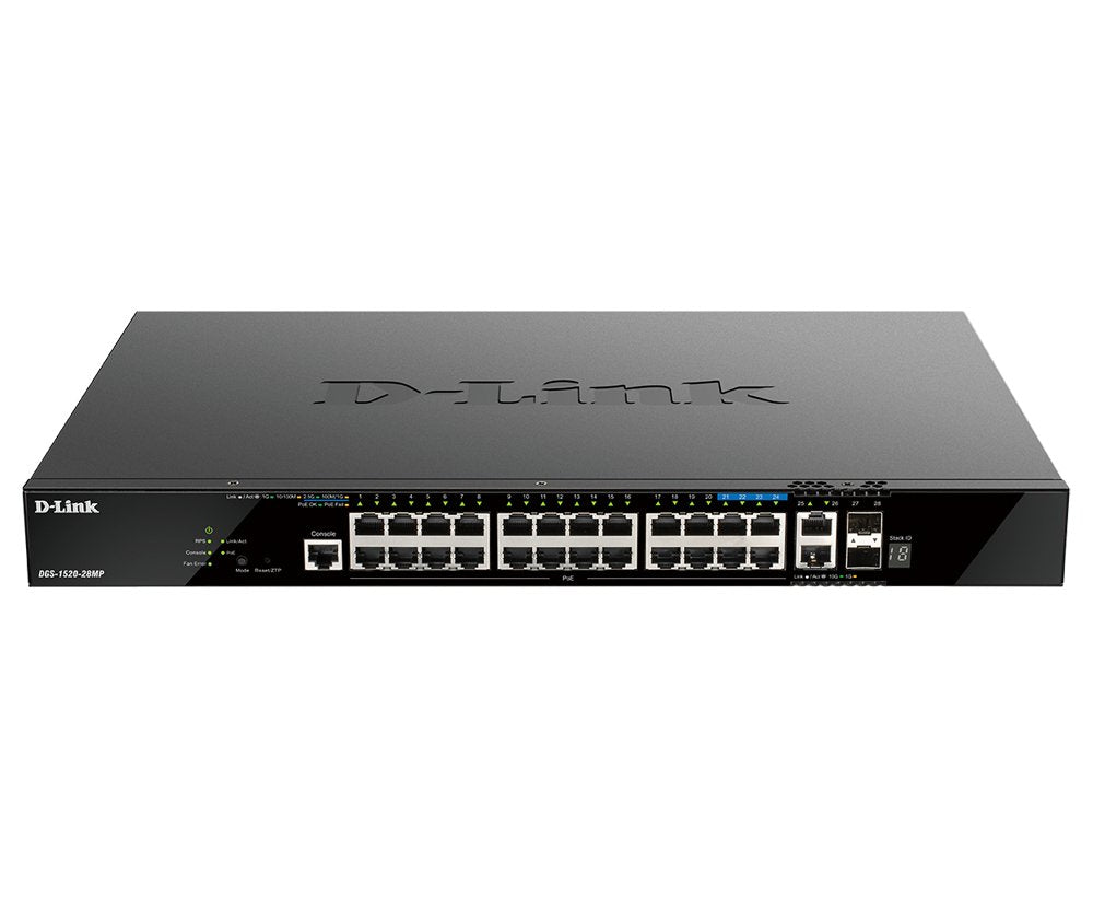 EAN 0790069454776 - D-Link DGS-1520-28MP switch Gestionado L3 Gigabit Ethernet (10/100/1000) Energía sobre Ethernet (PoE) 1U imagen 1