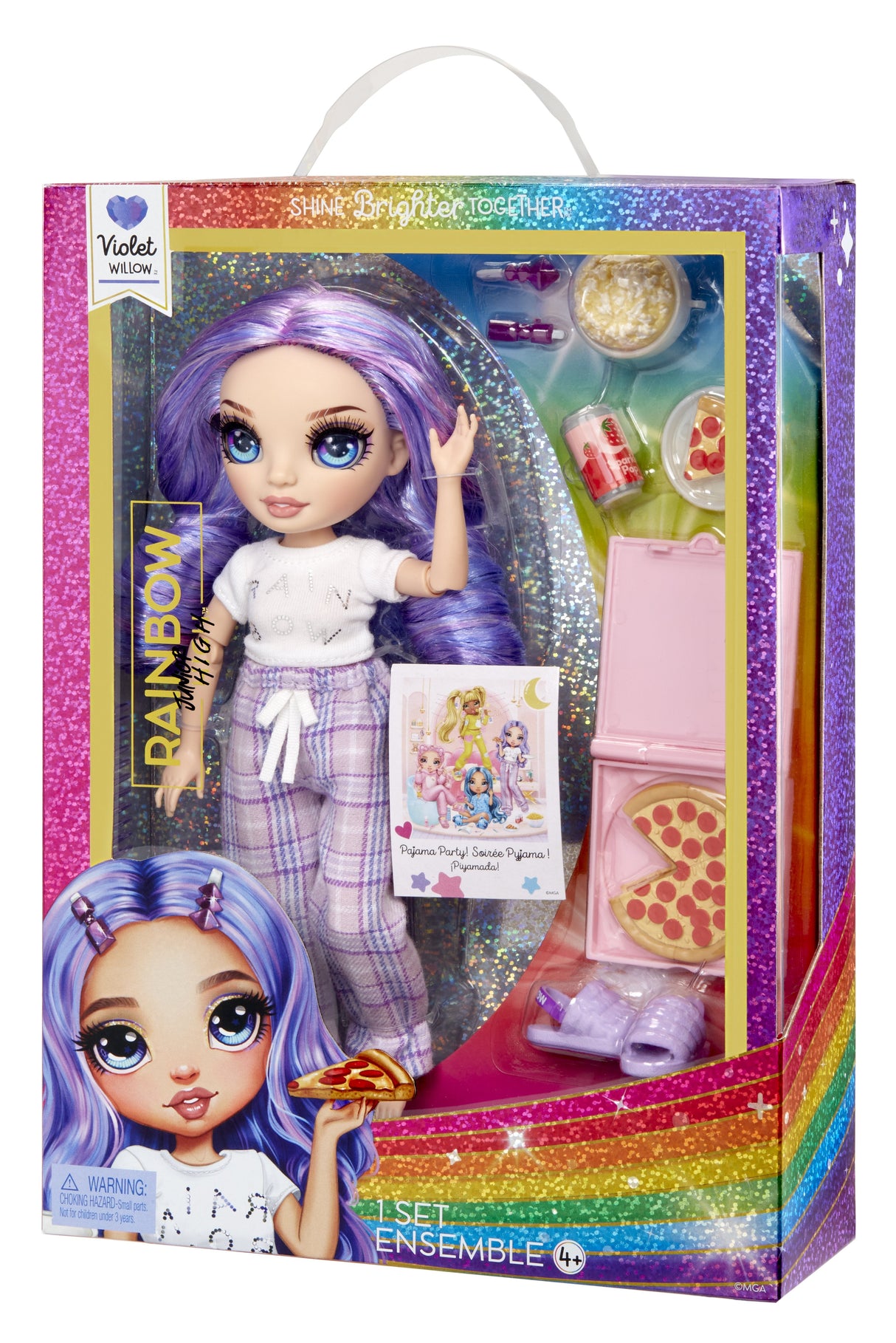 Muñeca Mga Entertainment Rainbow High Junior High Pj Party - Violeta (Purple), 503705-Euc