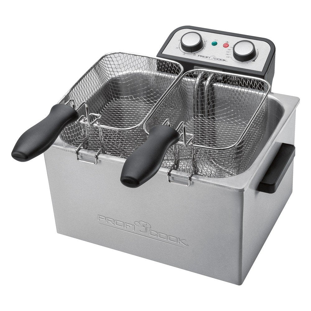 EAN 4006160011203 - ProfiCook PC-FR 1038 Doble 5 L Independiente 3000 W Freidora Plata imagen 3