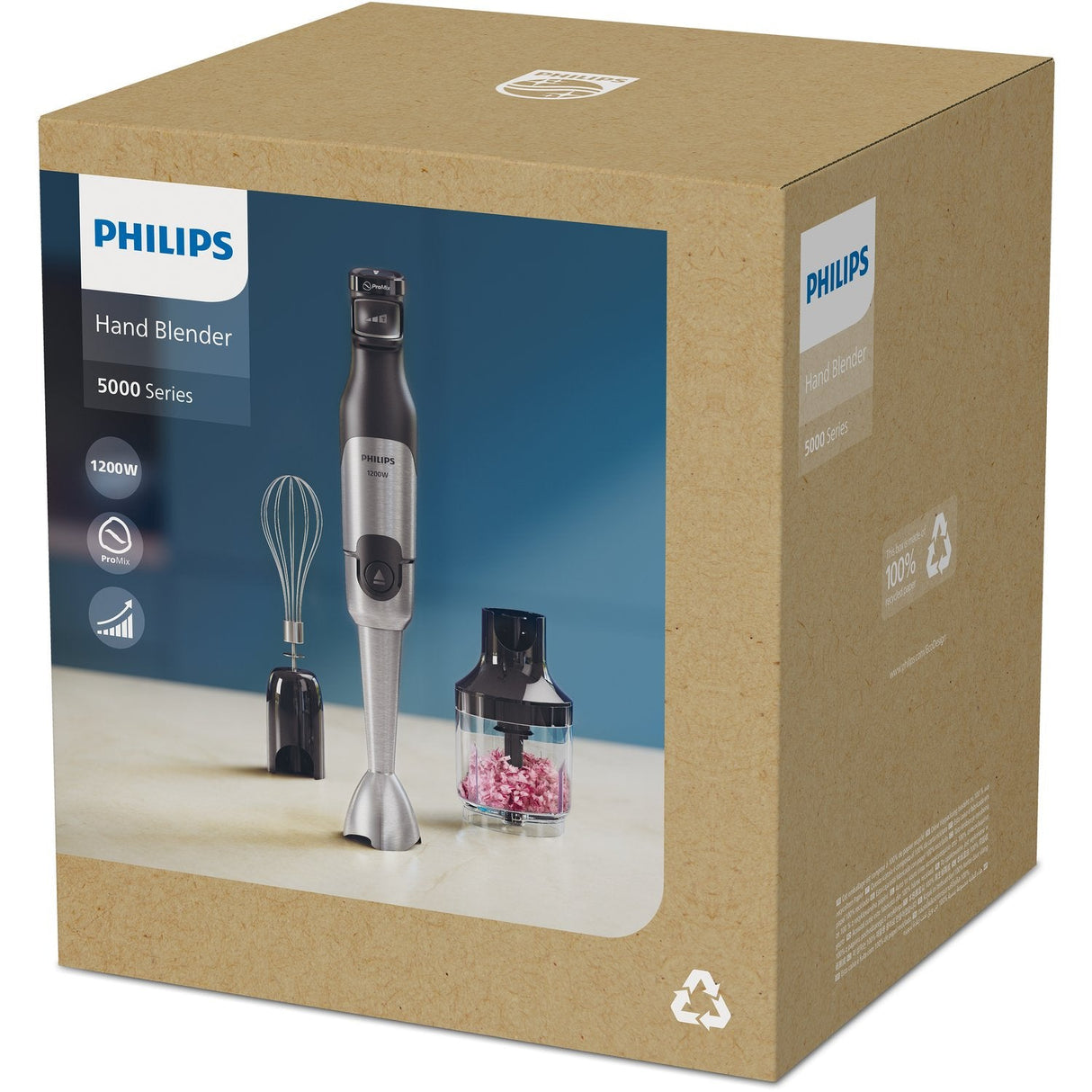 EAN 8720389033902 - Philips 5000 series HR2683/00 licuadora Batidora de vaso portátil 1200 W Negro, Acero inoxidable imagen 5