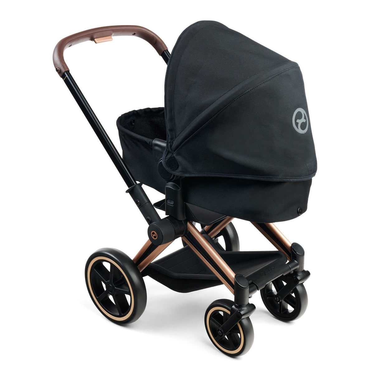 Simba-Dickie Mon Grand Poupon 36-42cm Cybex Puppenwagen (Negro/Roségold) 9000142070