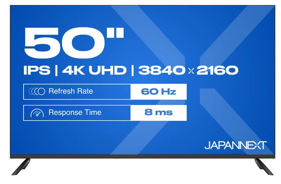 Japannext Jn-Ips500uhd60f Pantalla Para Pc 127 Cm (50") 3840 X 2160 Pixeles 4k Ultra Hd Negro