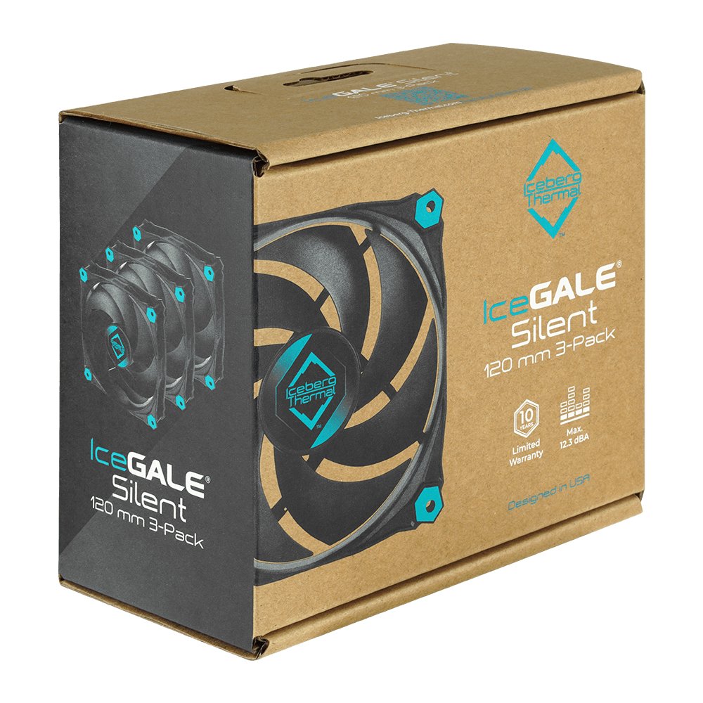 Ventilador Iceberg Thermal Icegale Silent - 120mm Negro (3er Pack)*