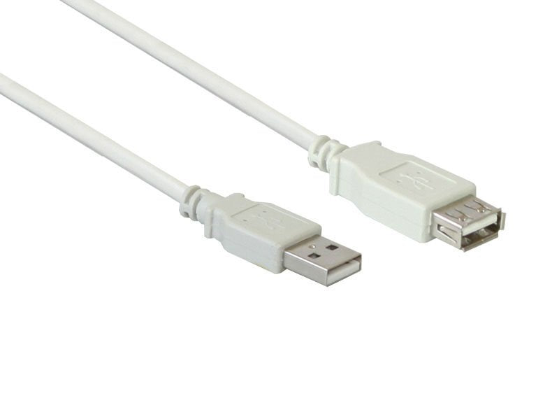 Verlängerungscable Usb 2.0 Stecker A An Buchse A, Grau, 5m, Good Connections®