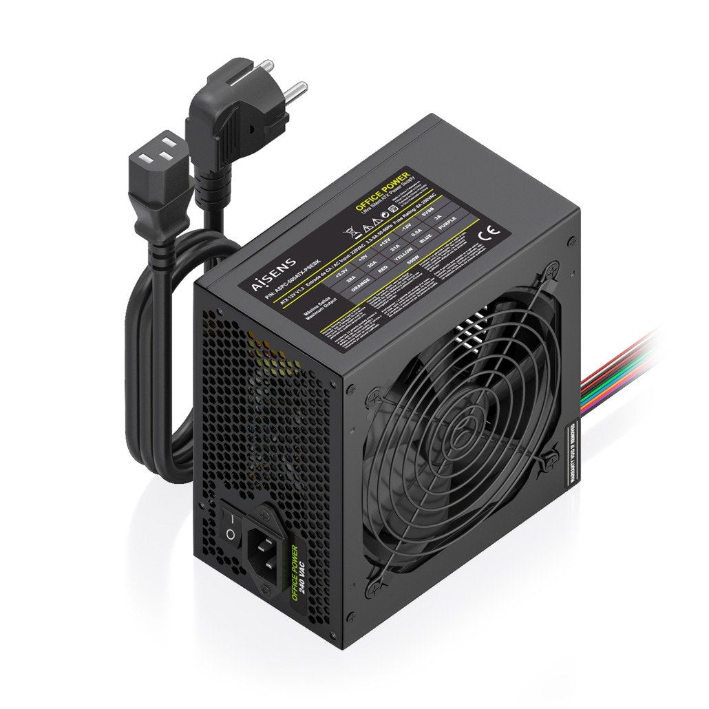 EAN 8435739905166 - AISENS ASPC-500ATX-PSEBK unidad de fuente de alimentación 20+4 pin ATX Negro imagen 1