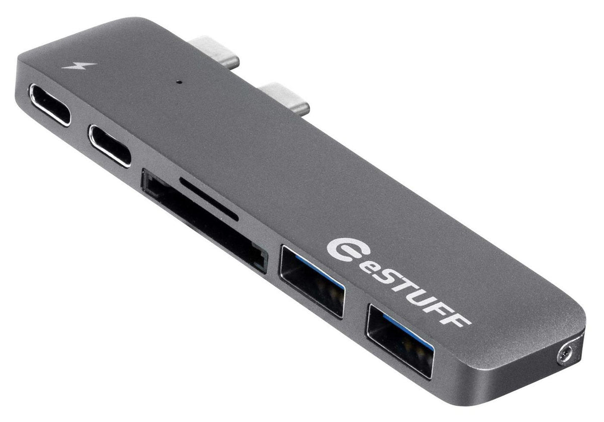 Estuff Es84122-Grey Hub De Interfaz Usb 3.2 Gen 1 (3.1 Gen 1) Type-C 5000 Mbit/S Gris