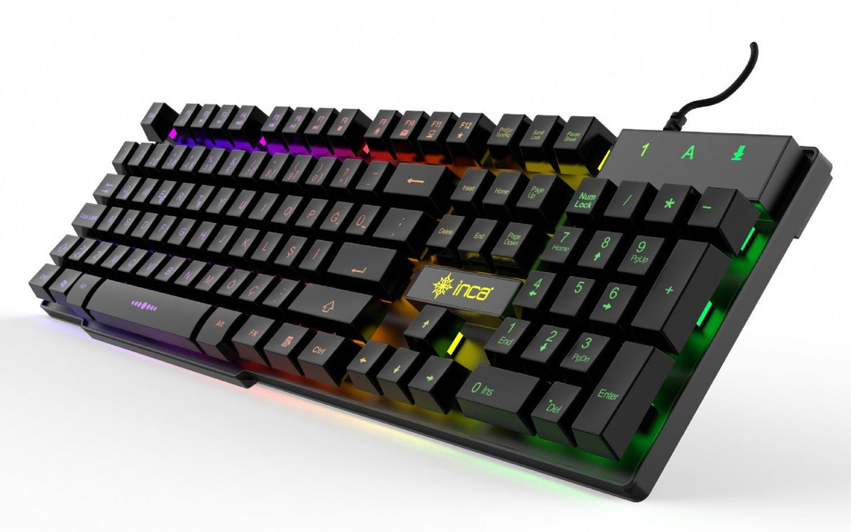 Inca Gaming Keyboard Ikg-446 Rainbow, Rgb, Diseño Alemán