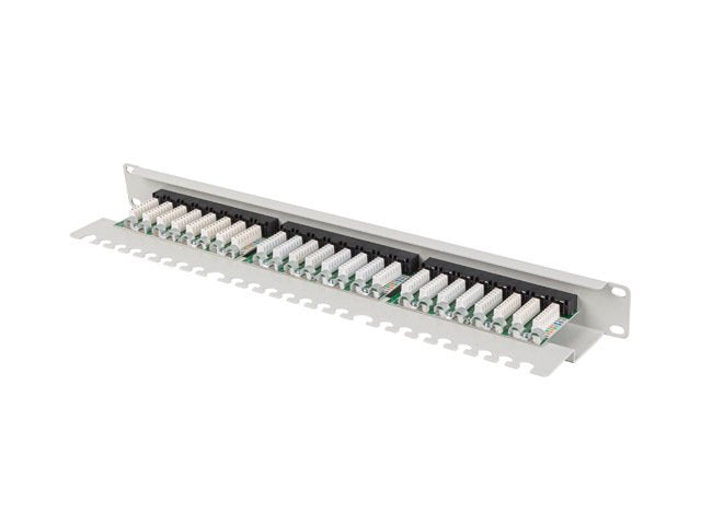 Lanberg Patch Panel 24 Port 1u 19" Cat.5e Utp With Cable Organizer Black