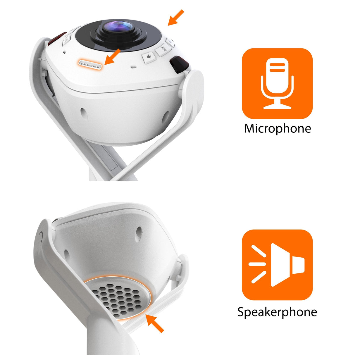 Cámara Web J5create Jvu368 De 360° Alimentada Por Ia Con Altavoz